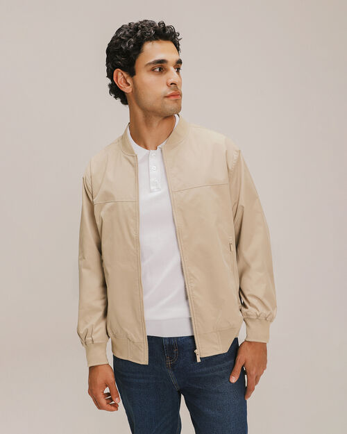 Chamarra Bomber Beige